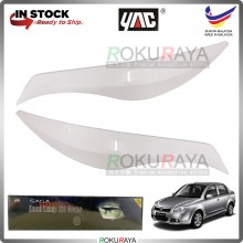 [SOLID WHITE] Proton Saga BLM Type2 Custom Fit ABS Plastic Car Head Lamp Eye Lid Brow Cover