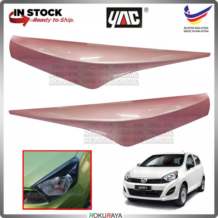 R46 Cherry Blossom G Spec 2014 2016 Perodua Axia Custom Fit Abs Plastic Car Head Lamp Eye Lid Brow Cover