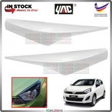 [W09 IVORY WHITE] G Spec 2014-2016 Perodua Axia Custom Fit ABS Plastic Car Head Lamp Eye Lid Brow Cover