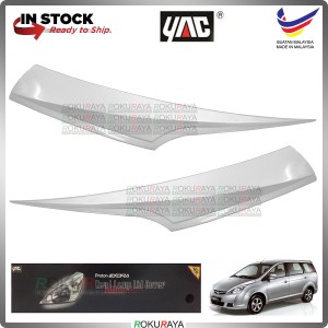 [SOLID WHITE] Proton Exora Custom Fit ABS Plastic Car Head Lamp Eye Lid Brow Cover