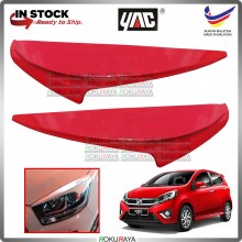 [R69 LAVA RED] G Spec 2017 SE ADVANCE 2014 Perodua Axia Custom Fit ABS Plastic Car Head Lamp Eye Lid Brow Cover