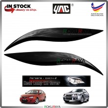 [TRANQULITY BLACK] Proton Gen2 Persona Custom Fit ABS Plastic Car Head Lamp Eye Lid Brow Cover
