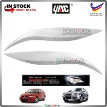 [SOLID WHITE] Proton Gen2 Persona Custom Fit ABS Plastic Car Head Lamp Eye Lid Brow Cover