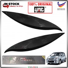 [209 EBONY BLACK] Perodua Myvi Old Custom Fit ABS Plastic Car Head Lamp Eye Lid Brow Cover