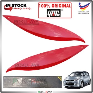 [MISTIK RED] Perodua Myvi Old Custom Fit ABS Plastic Car Head Lamp Eye Lid Brow Cover