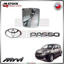 [CHROME] 3in1 Perodua Myvi 2005 Toyota Passo Conversion Rear Front Bonnet Back Emblem Logo Badge Car Accessories Parts