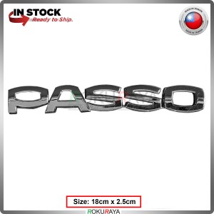 Toyota Passo Perodua Myvi Conversion Rear Back Bonnet Emblem Logo Chrome Badge Car Accessories Parts