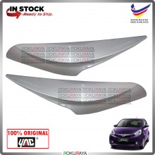 [S28 GLITTERING SILVER] Perodua Myvi New Lagi Best ABS Plastic Car Head Lamp Eye Lid Brow Cover Original Car Accessories