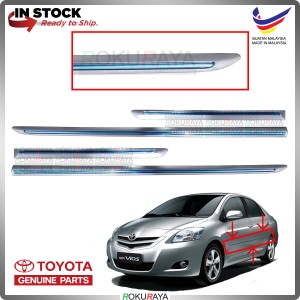 ORIGINAL [1F8 MEDIUM SILVER] 4PCS Toyota Vios NCP93 Dugong Original Side Door Moulding Garnish Body Lining Panel Car Acc