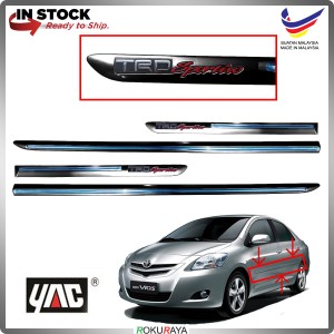 [BLACK] Toyota Vios NCP93 Dugong NCP150 Keli Original Side Door Moulding Garnish Body Lining Panel Car TRD SPORTIVO