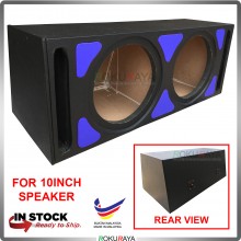 [BLUE] 10'' 2Hole Double PVC Sub Woofer Speaker Hot Box Mixture 6' and 4' Thickness Plywood