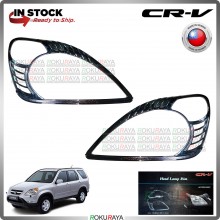[CHROME] Honda CRV CR-V PFL 2002-2005 WELLSTAR ABS Plastic Front Head Lamp Garnish Moulding Cover Trim Car