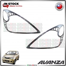 [CHROME] Toyota Avanza Old 2003-2007 ABS Plastic Front Head Lamp Garnish Moulding Cover Trim Car Accessories Parts