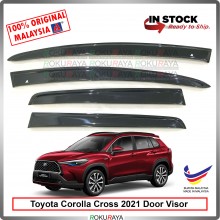 [ORIGINAL FLAT w clip] Toyota Corolla Cross New Original AG Rain Door Visor Air Press Wind Deflector Car Acc 