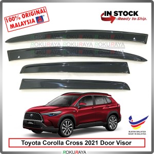 [ORIGINAL FLAT w clip] Toyota Corolla Cross New Original AG Rain Door Visor Air Press Wind Deflector Car Acc 