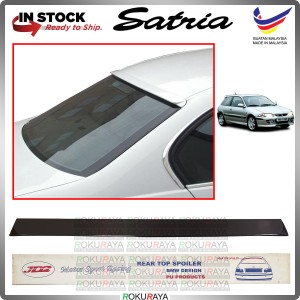 Proton Satria Old MDM JD2 PU Rubber Getah Wing Glass Spoiler Rear Windscreen Black