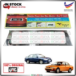 [BESI] Proton Wira AEROBACK Stainless Steel Chrome Rear Bonnet Number Plate Holder Frame Garnish Moulding Cover Trim