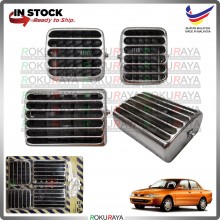 [CHROME] 4in1 Proton Wira Satria Putra Air Cond Outlet Casing Vent Louver Garnish Moulding Cover Trim Car Local