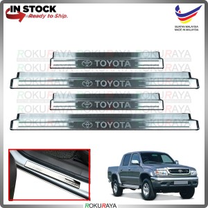 [BESI] Hilux SR Turbo 166 165 Stainless Steel Chrome Side Sill Kicking Plate Garnish Moulding Cover Trim Car Accessories