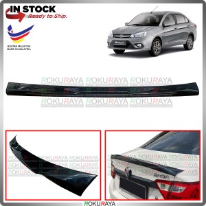 [BLACK] Proton Saga VVT 3rd Gen 2016 Ducktail ABS Plastic Rear Bonnet Trunk Boot Lip Spoiler Car Accessories Local Parts