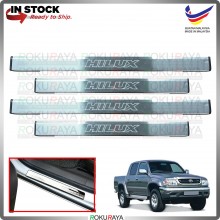 [BESI] Hilux SR Turbo 166 165 Stainless Steel Chrome Side Sill Kicking Plate Garnish Moulding Cover Trim Car Accessories