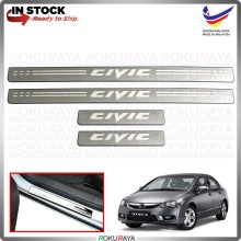 [BESI] Honda Civic FD 2006 Stainless Steel Chrome Side Sill Kicking Plate Garnish Moulding Cover Trim Car Accessories