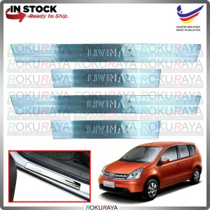 [BESI] Nissan Grand Livina Stainless Steel Chrome Side Sill Kicking Plate Garnish Moulding Cover Trim Car Accessories