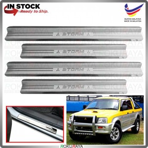 [BESI] Mitsubishi Storm L200 Stainless Steel Chrome Side Sill Kicking Plate Garnish Moulding Cover Trim Car Accessories