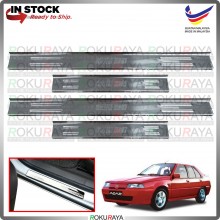 [BESI] Proton Iswara Saga Old Ralliart Stainless Steel Chrome Side Sill Kicking Plate Garnish Moulding Cover Trim Car