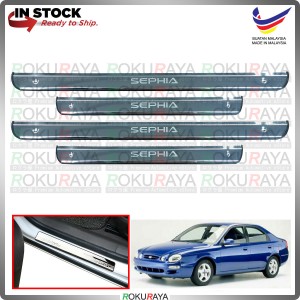 [BESI] Naza Kia Spectra Sephia Stainless Steel Chrome Side Sill Kicking Plate Garnish Moulding Cover Trim Car