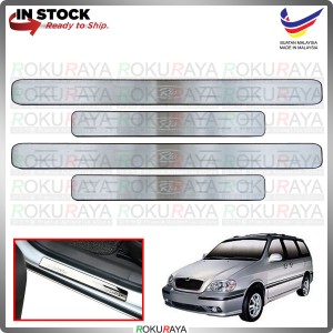 [BESI] Naza Ria Kia Carnival Stainless Steel Chrome Side Sill Kicking Plate Garnish Moulding Cover Trim Car Accessories