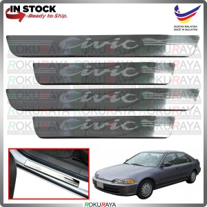 [BESI] Honda EG EJ SR4 Stainless Steel Chrome Side Sill Kicking Plate Garnish Moulding Cover Trim Car Accessories