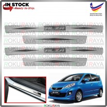 [BESI] Perodua Alza Stainless Steel Chrome Side Sill Kicking Plate Garnish Moulding Cover Trim Car Accessories