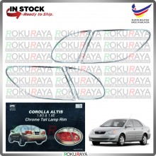 [CHROME] Toyota Corolla Altis 2000-2007 ABS Plastic Rear Tail Lamp Garnish Moulding Cover Trim Car Accessories Parts
