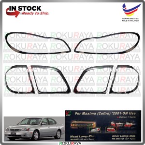 [CHROME] Nissan Cefiro Maxima A33 WELLSTAR ABS Plastic Rear Tail Front Head Lamp Garnish Moulding Cover Trim Car