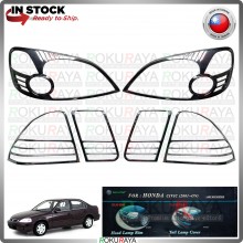 [CHROME] Honda Civic ES 2001-2003 WELLSTAR ABS Plastic Rear Tail Front Head Lamp Garnish Moulding Cover Trim Car