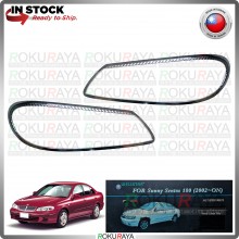 [CHROME] Nissan Sentra N16 Facelift 2006-2011 WELLSTAR ABS Plastic Front Head Lamp Garnish Moulding Cover Trim Car