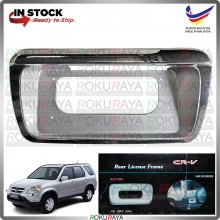 [CHROME] Honda CRV 2002-2007 ABS Plastic Rear Bonnet Number Plate Holder Frame Garnish Moulding Cover Trim Car