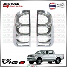 [CHROME] Toyota Hilux VIGO WELLSTAR ABS Plastic Rear Tail Lamp Garnish Moulding Cover Trim Car Accessories Parts
