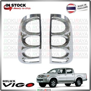 [CHROME] Toyota Hilux VIGO WELLSTAR ABS Plastic Rear Tail Lamp Garnish Moulding Cover Trim Car Accessories Parts