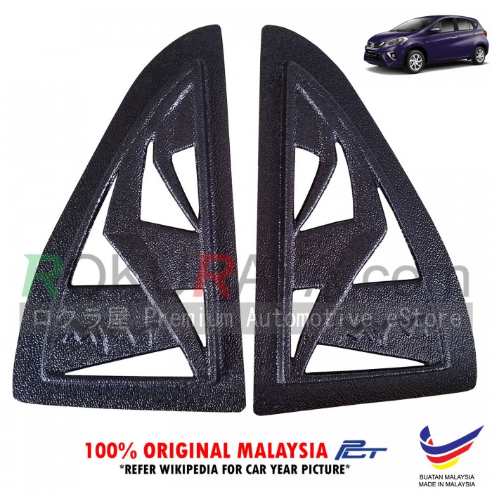 Perodua Myvi Vvt 3rd Gen 2018 Rear Triangle Side Window Mirror Cover Middle 2 Piece