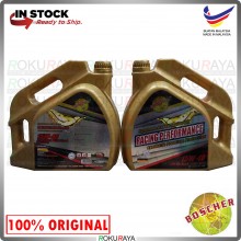 [4 LITER] Boscher Germany Original Genuine 15W - 40 Synthetic Ultimate Racing Performance Motor Engine Oil Lubricant
