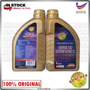 [1LITER] BOSCHER Germany Original Genuine Toyota WS Nissan Matic S Fully Synthetic Dexron 6 VI ATF Gear Oil