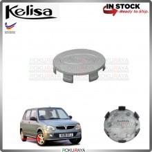 [SILVER FLAT] Perodua Kelisa Kenari Sport Rim Center Wheel Cap Cover Ornament Car Accessories Local Parts