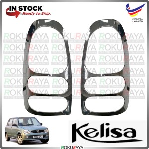[CHROME] Perodua Kelisa ABS Plastic Rear Tail Lamp Garnish Moulding Cover Trim Car Accessories Parts