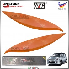 [R60 TANGERINE ORANGE] Perodua Myvi Old Custom Fit ABS Plastic Car Head Lamp Eye Lid Brow Cover Car Accessories Local