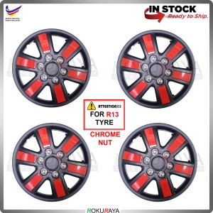[COLOR] 4in1 Universal R13'' Inch Car Wheel Cover Tyre Center Hub Cap Steel Rim Accessories Parts