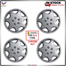[Proton Sport Rim Design] 4in1 Universal R13'' Inch Car Wheel Cover Tyre Center Hub Cap Steel Rim Accessories Parts