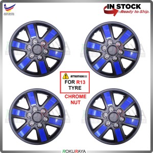 [COLOR] 4in1 Universal R13'' Inch Car Wheel Cover Tyre Center Hub Cap Steel Rim Accessories Parts