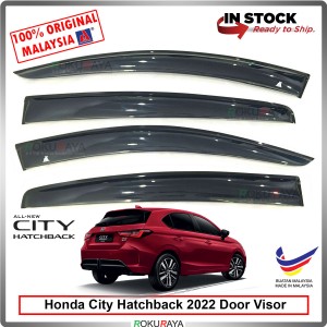 [BIG 11cm ROUND] Honda City Hatchback 2022 AG Door Rain Visor Air Press Wind Deflector Car Accessories Local Parts
